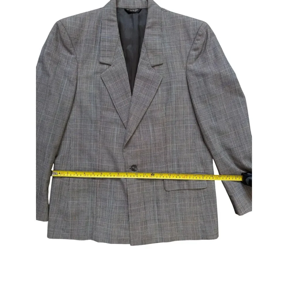Vintage Jos. A Bank (Exec. Collection) Glen Plaid 100% Wool Blazer, Made in USA